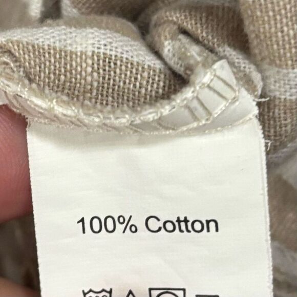 Dazy Seersucker Striped Beige Short Sleeve Blazer Size Medium - Picture 3 of 4